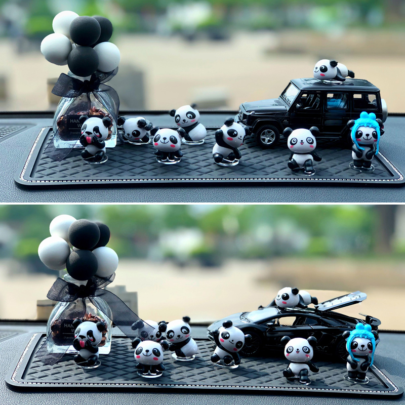 Car ornaments personality creativity, red panda car interior decoration accessories, car high-end supplies, net celebrity goddess model