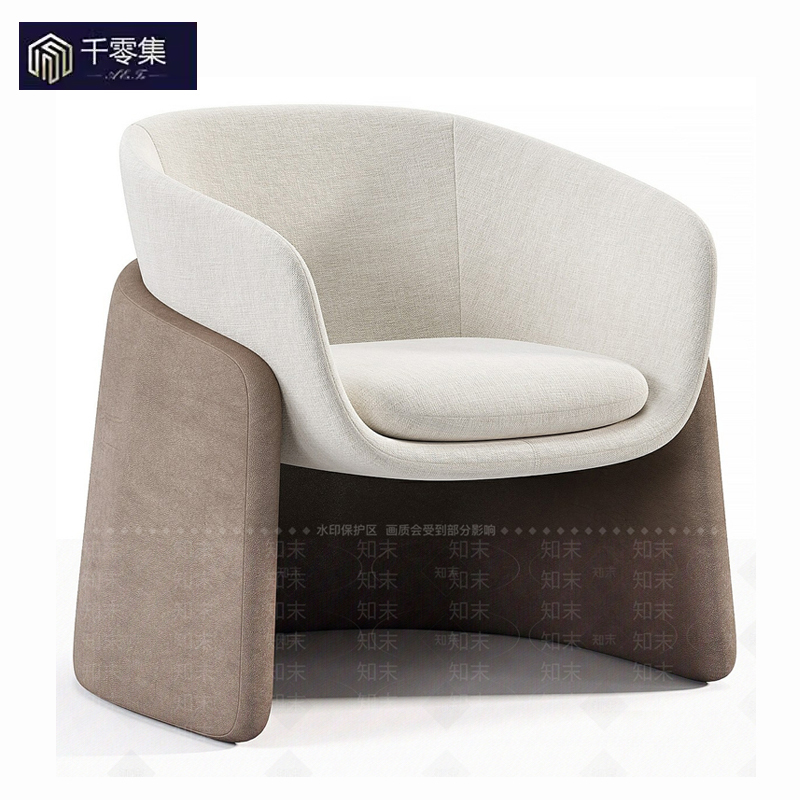 Italian-Style Light Luxury Single Sofa Chair for Sales Offices, Hotel Model Rooms, Reception Tables and Chairs, Clubs, Guesthouses, and Leisure Booths