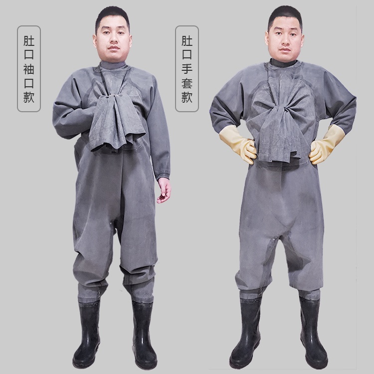 Full-Body Thickened Waterproof Pants for Digging in Water, Catching Fish, and Fishing; Men's Waterproof Clothing and Raincoat