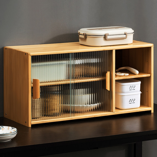 Kitchen storage rack condiments and dishes storage multi-layer countertop storage cabinet cupboard household tableware bowls and chopsticks storage box