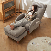 Simple recliner folding lunch break artifact lazy tatami chair bed dual-use leisure chair office single chair