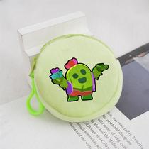 New product BRAWL STARS Wild Brawl Plush Wallet Candy Color Student Cute Girly Heart Coin Purse