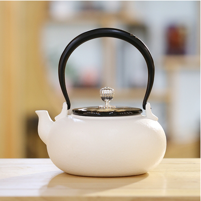 Yingge burns Taiwan black crystal furnace teapot teapot mute Japanese-style home office tea-making ceramic handmade iron kettle