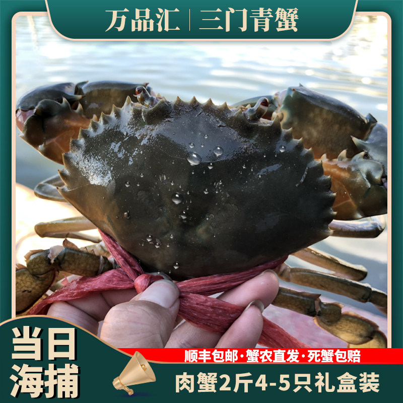 Sanmen green crab Fresh extra large extra large crab Male crab special gift box Authentic wild big green crab in Taizhou, Zhejiang