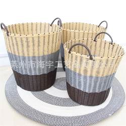 Plastic rattan dirty clothes basket dirty clothes storage basket clothing household laundry basket clothes basket toy sundry storage basket