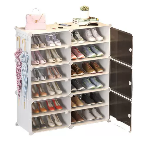 Шкаф для обуви, простая современная пластиковая полка для обуви в сборе, экономичная бытовая комбинация, многослойная простая полка для обуви