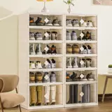 Двойная пластиковая шкаф -коробка для обуви