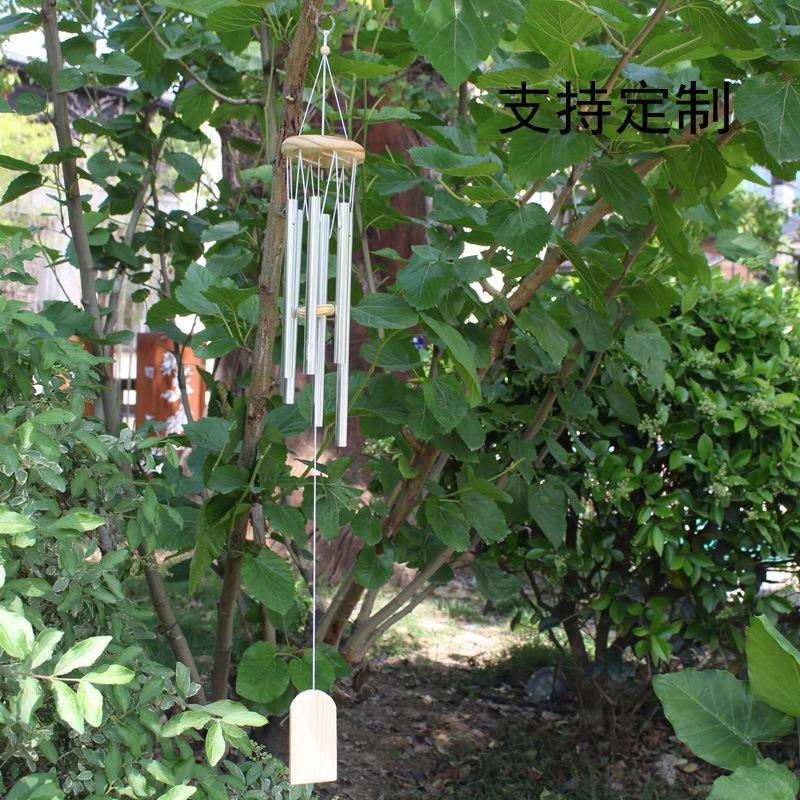 Pine Wood Metal Aluminum Tube Music Woody Wind Bell Hanging Decoration Field Balcony Pendant Nordic Adornment Door Decorated Cross Border-Taobao