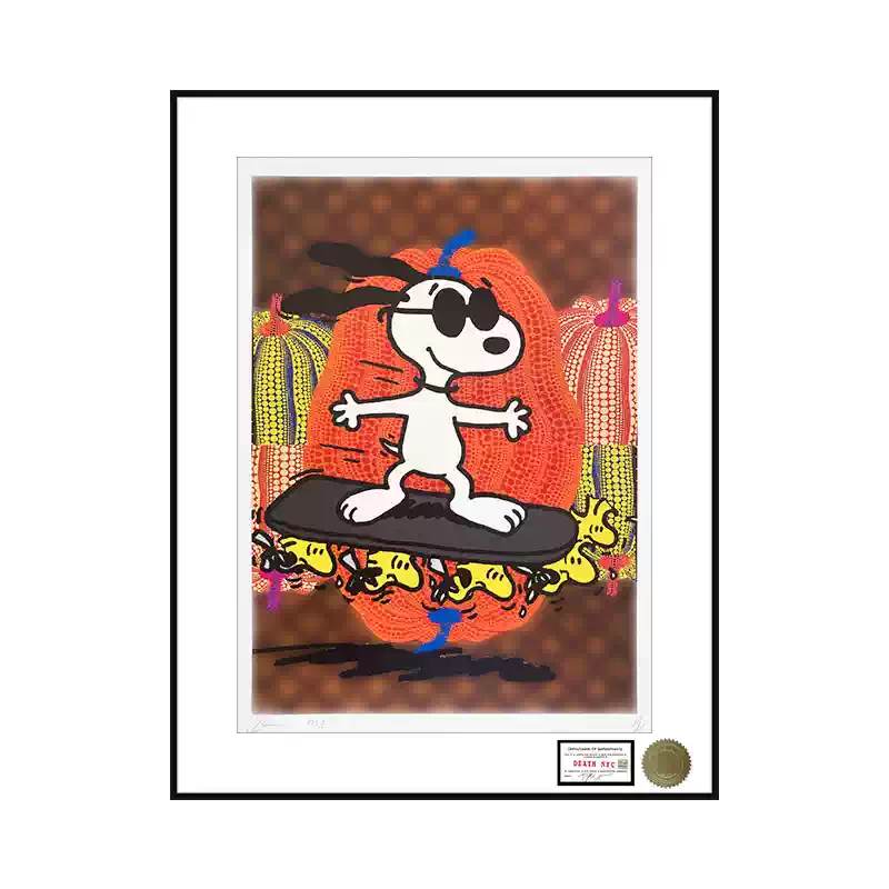 snoopy草間彌生向日葵INS裝飾畫Death NYC限量版畫史努比潮流掛