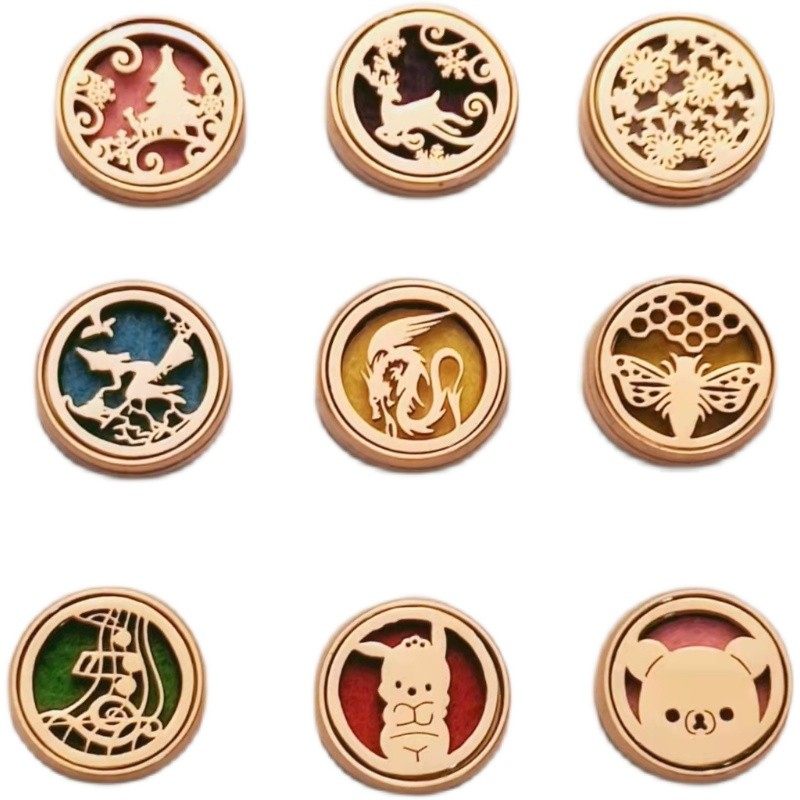 15mm rose gold aromatherapy buckle magnetite essential oil perfume diffuser buckle clip mini champagne Guo Jing same style free shipping