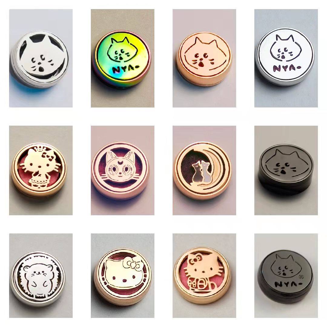 Cute cat mini cartoon magnet stone magnetic mouth and nose mask nenet aromatherapy buckle essential oil buckle fragrance expansion buckle