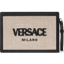 (Vacation Series) VERSACE Versace Mens VersaceMilano Raffia Fiber Clutch