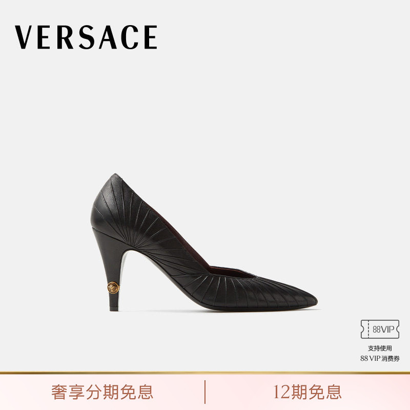 [Gift] Versace/Versace Women's Gianni Leather High Heels 90mm