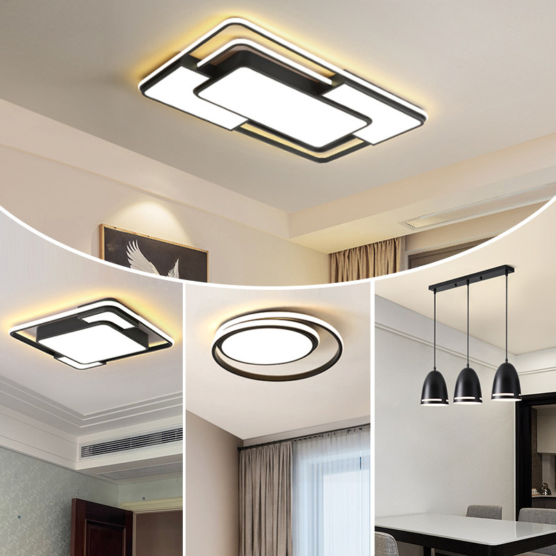 Moonlight Led Living room suction ceiling lamp modern minimalist net red dining room Bedroom lamp Home Atmosphere Full house Lamp package