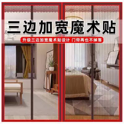 Summer Velcro anti-mosquito curtain household magnet self-priming anti-fly ventilation breathable encrypted magnetic screen door partition window