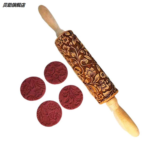 Новая ретро -резолизм с рисункой печать катящейся булочка с цветочным флип -сахарной бисквитной пирог с лапшой рождественская пекарня