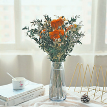 ins Wind-dried sunflowers Dried Flowers Real Flowers Air-dried Eucalyptus Daisies Natural bouquet Decorative ornament vase