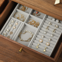 Jewelry display pallet cloth jewelry ring bracelet bracelet ear necklace earring collection box in drawer