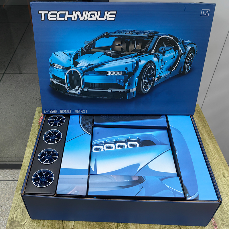 Bugatti Veyron Building Block Sports Car 95968 Ace Car High Difficulty Large-Scale Children's Boys' Assembly Toy