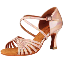 NBdance professional Latin dance shoes womens high-heeled soft-soled dance shoes adult ballroom dance sandals national standard competition shoes