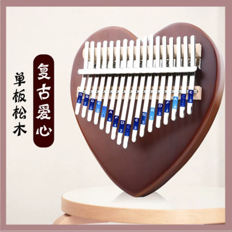 . Ngón tay cái đàn piano ngón tay đàn Kalimba 17 tông màu veneer cầm tay đàn piano ngón tay mới bắt đầu học nhạc cụ ngón tay đàn piano - Nhạc cụ phương Tây