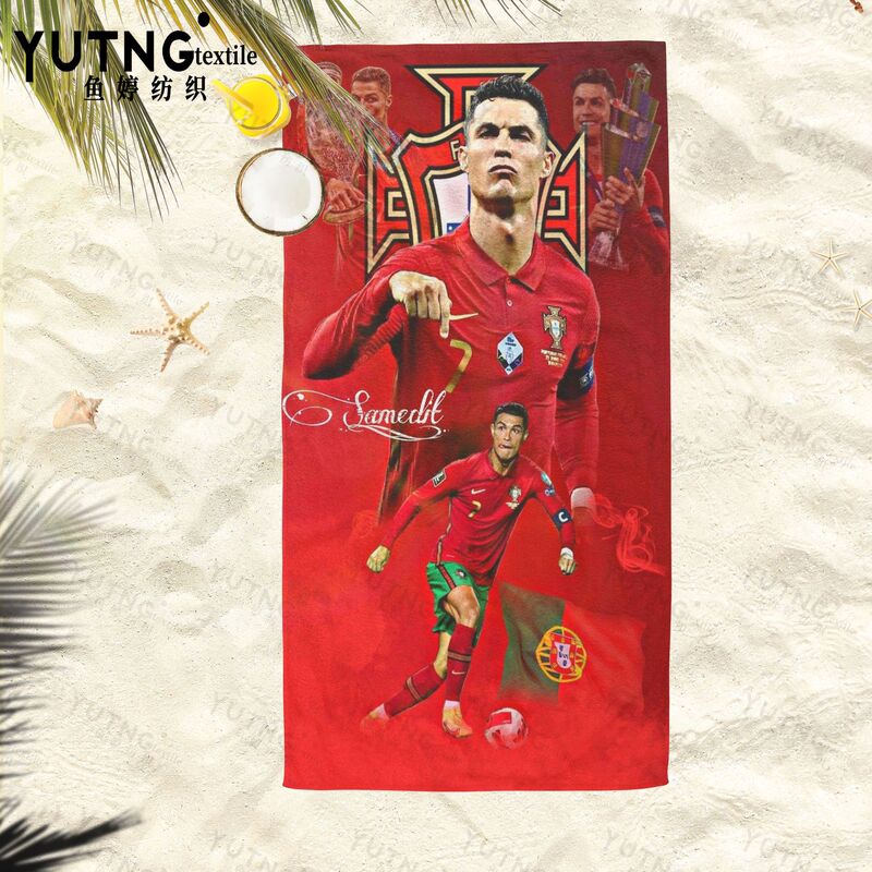2026 World Cup Ronaldo Portugal Printed Bath Towel Microfiber Quick-Drying Water-Absorbent Swimming Pool Beach Fan Gift 2026 World Cup Ronaldo Portugal Printed Bath Towel Microfiber Quick-Drying Water-Absorbent Swimming Pool Beach Fan Gift