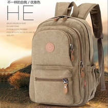 加厚耐磨帆布双肩背包2022男女通用中小号行李包牛仔布艺学生书包