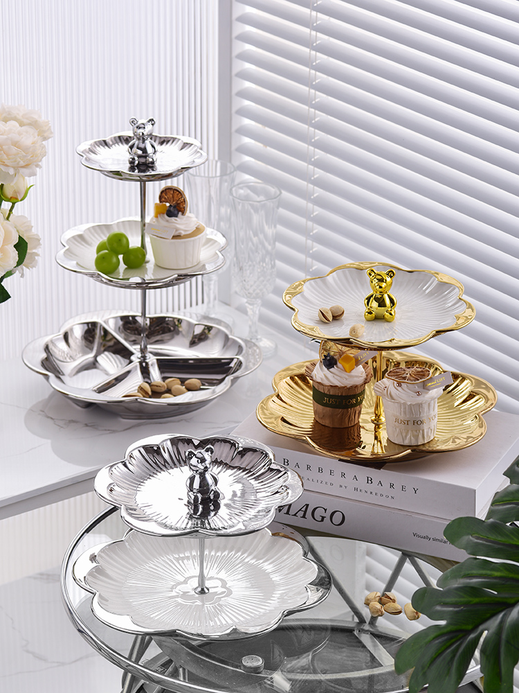 Multi-layer fruit plate 2022 new home living room coffee table candy plate front desk placed snacks fruit plate decoration