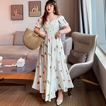 New beach dress Fat Big Code 2021 Fat mm Belly Dress Dress Slimmer and Fairy Skirt Super Fairy