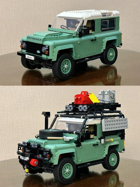 Land Rover Defender 90 off-road vehicle building block model Wrangler car machinery large boys difficult toys