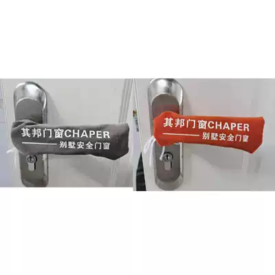 Customized flannel door gloves printed window handle cover security door gloves broken bridge aluminum handle glove decorative handle