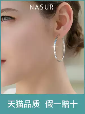 Sterling silver earrings women 2021 New Tide temperament summer earrings big earrings European and American advanced sense
