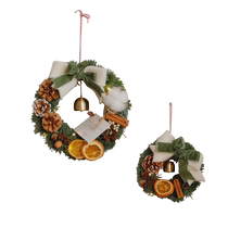 Décorations de Noël en Tangerine dans le vent 15 30cm Mini Fleur de noël Pendentif Décoration Car Hanging Home Shop Pendentif