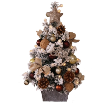 Orange Christmas decorations ins style 60cm mini small Christmas tree package home desktop window decorations
