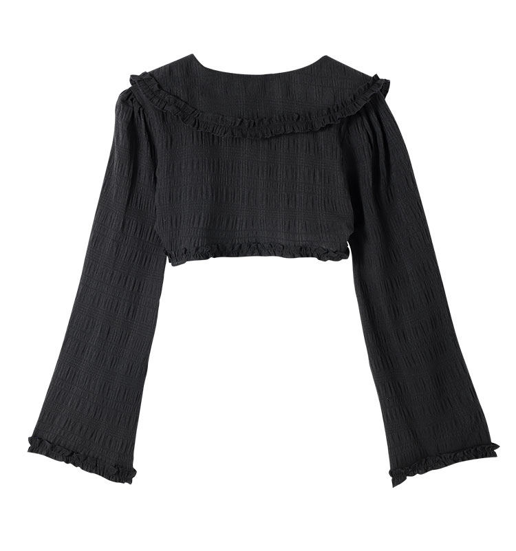 PAIXIANG Черная кукла, летний лонгслив, короткий тонкий кардиган, защита от солнца 