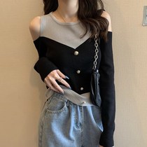 Design sense thin pullover autumn 2020 new Korean version of the net red hyuna style long-sleeved sweater women