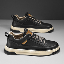 Men Shoes Winter Casual Leather Shoes Men 2022 New Genuine Leather Autumn Winter Waterproof Sports Board Shoe Tide