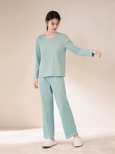 Осенняя пижама для влюбленных, зимний комплект, круглый воротник, большой размер