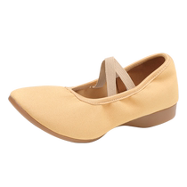 Teachers shoes soft-soled dance shoes womens adult body training shoes low-heeled comfortable ethnic yangko dance ballet shoes
