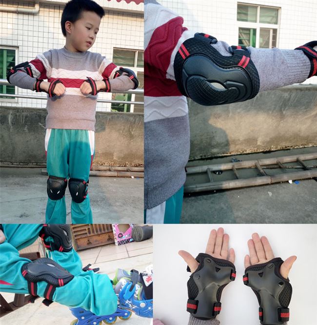 Găng tay trẻ em cổ tay người lớn bảo vệ đầu gối miếng đệm khuỷu tay giày trượt patin trượt patin xe đạp thể thao chống ngã - Dụng cụ thể thao