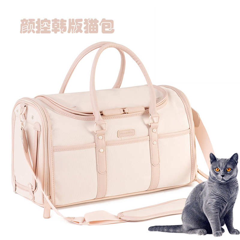 LDLC Concealed Pet Cat Bag Out of Portable Kitty Carry-on Bag Full Shade Breathable Pet Single Shoulder Bag