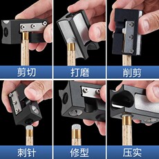 мел для кия 台球杆头修理器皮头修转笔刀皮头打磨弧度修杆机器球杆换皮头工具