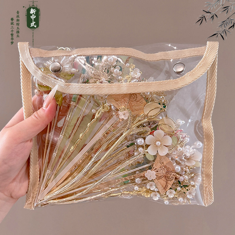 女性向けの新しい中国風アンティークヘアピン、タッセル付きの高級ヘアオーナメント、2026年新スタイル、伝統的な中国のヘアピン。