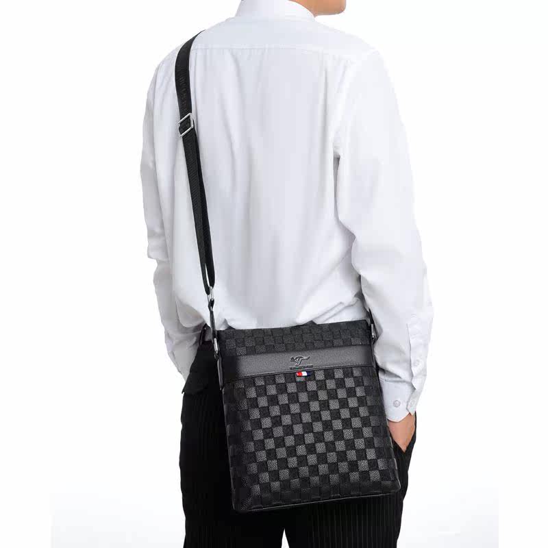 High-end business leather kangaroo leather men's bag shoulder bag small bag men's backpack men's messenger chess