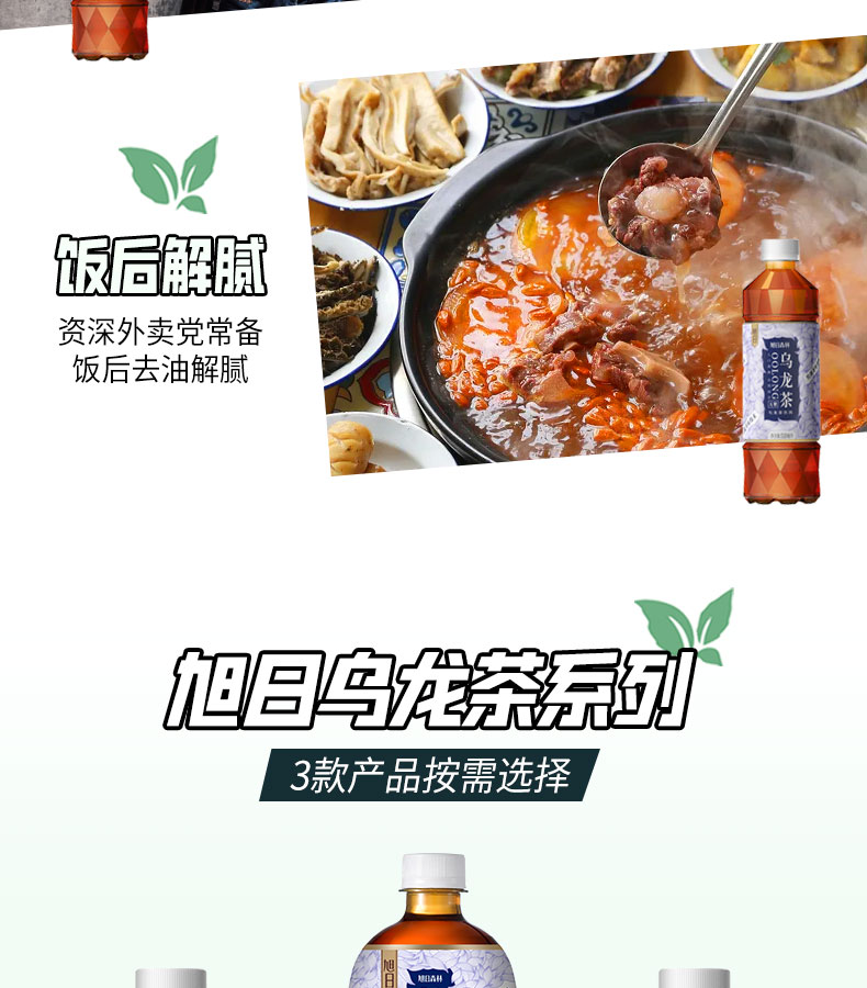 旭日森林无糖乌龙茶饮料510ml*15瓶