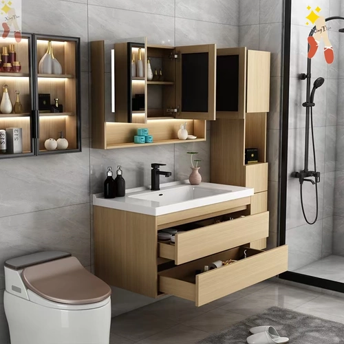 Санитарный умный шкаф для ванной комнаты Современный минималистский лицевой бассейн