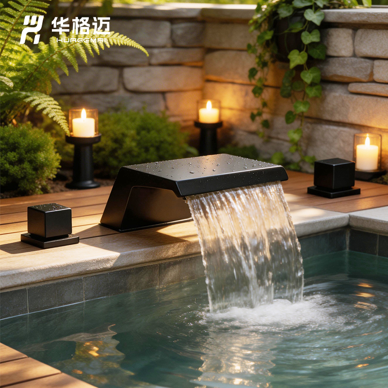 Hot Spring Pool Faucet, Large Flow Faucet for Guesthouses, Self-Installed Bathtub Large Flow Faucet, Concealed Valve Hot Spring Pool Faucet, Large Flow Faucet for Guesthouses, Self-Installed Bathtub Large Flow Faucet, Concealed Valve