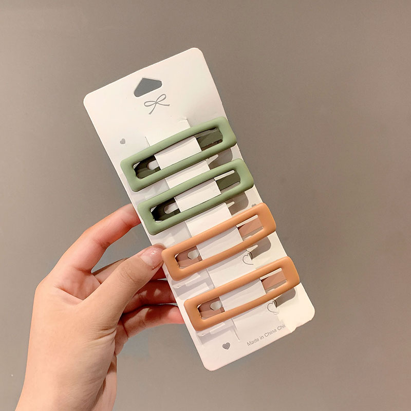 images 9:Grinding bb clip summer head spoonted hair clip on the side of the child Liu Hai exquisite small side grid red hair card headdress woman
