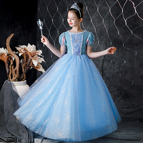 New Frozen Aisha Aisha Dress Girl Spring and Autumn Childrens Birthday Dress Dress Summer