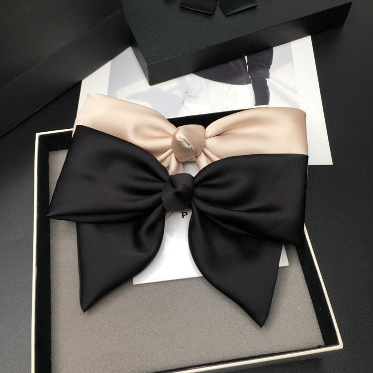 Cloth satin-faced butterfly bow hair clip female Korean red hair clip